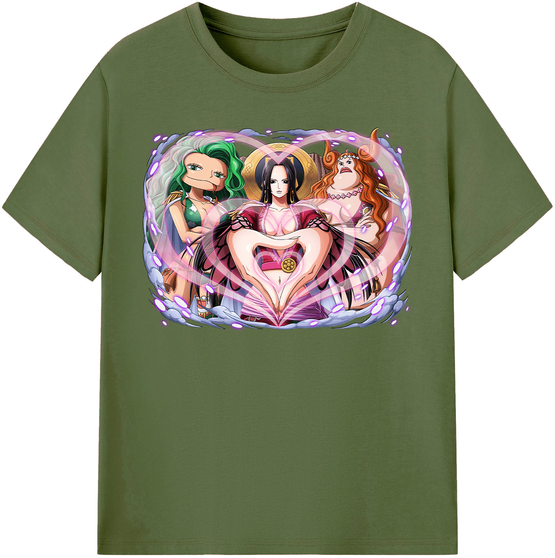 ワンピース ボア・ハンコック ONE PIECE Boa·Hancock 綿100％半袖Tシャツ（フロントプリント）